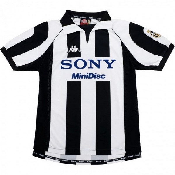 Camiseta Juventus Replica Primera Ropa Retro 1997 1998 Negro Blanco